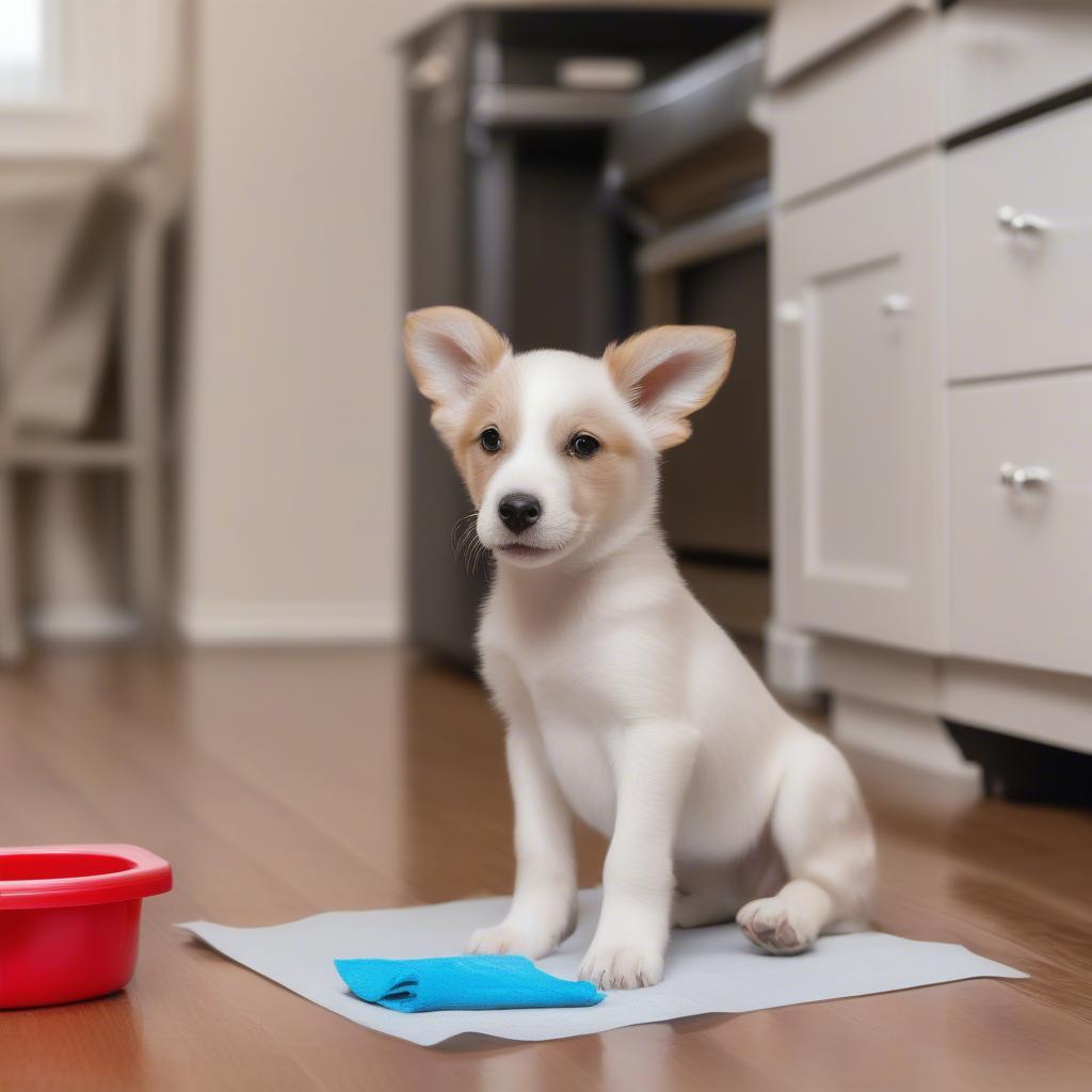 Successfully House-Trained Puppy on Potty Pad
